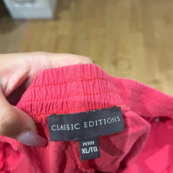 Two pairs Pull-on Capri Pants, pink, white denim - Picture 3 of 4